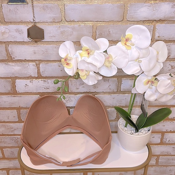 Delimira Slightly Lined Lift Support Invisible Seamless Plunge Strapless Bra 38F - Picture 8 of 13